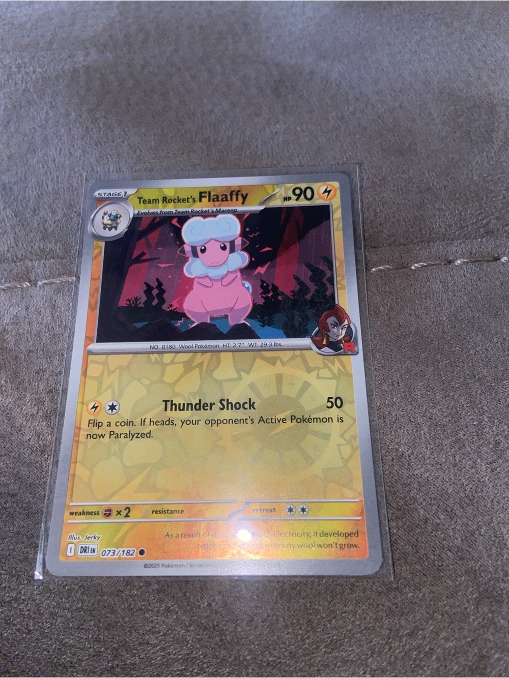 Team Rocket's Flaaffy Rev holo (073/182) Scarlet & Violet: Destined Rivals